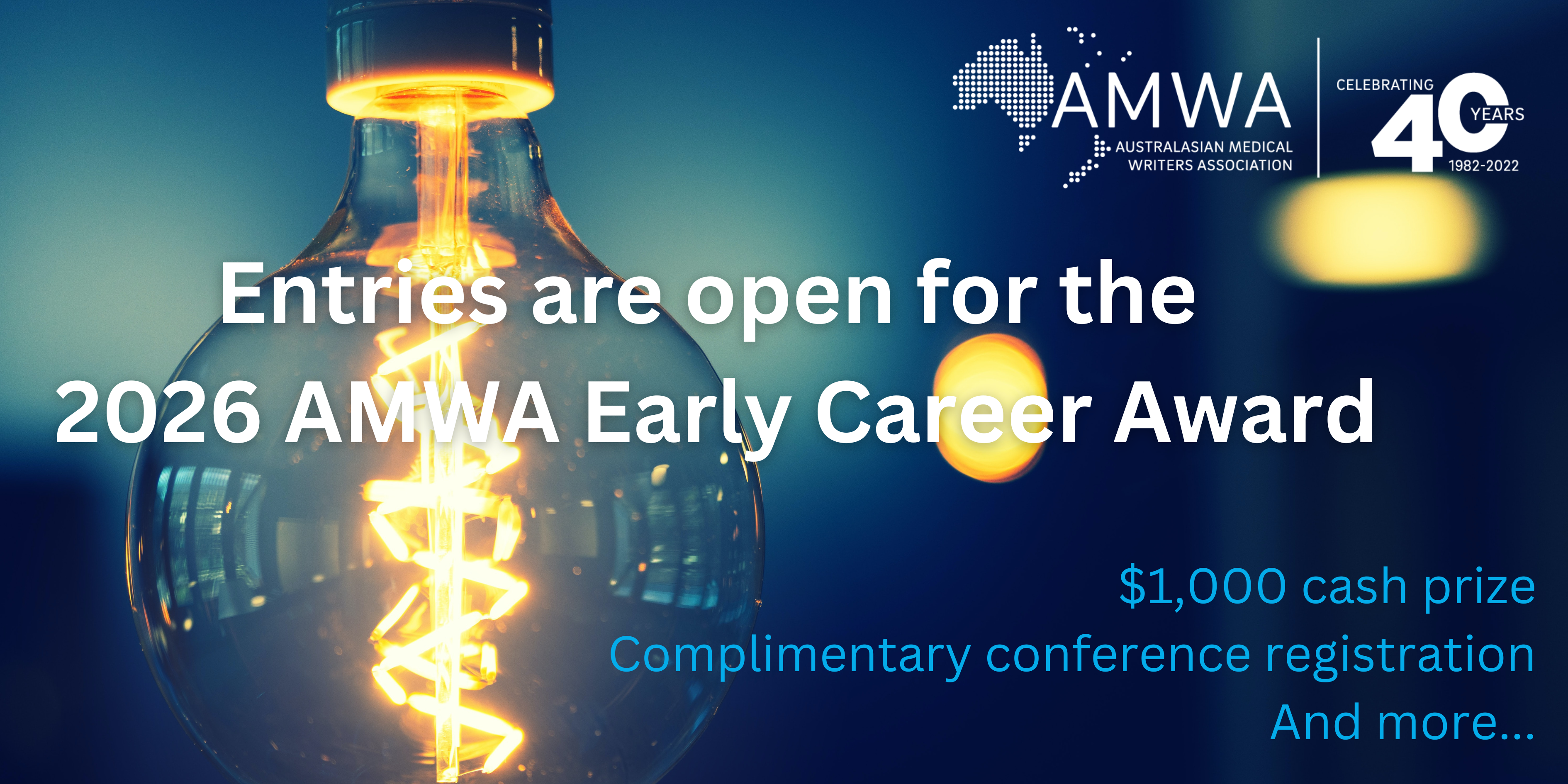 AMWA Early Career Award - Entries Now Open!